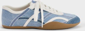 Charles & Keith Denim & Leather Sneakers