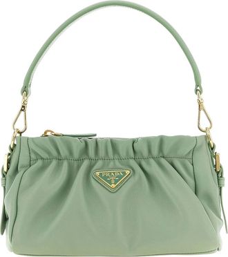 Prada Green Logo Small Shoulder Bag