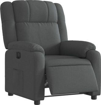 vidaXL Vidaxl - Sillón reclinable eléctrico de tela gris oscuro