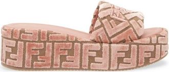 Fendi Sunshine Flatform Wide-Band Slides, Brand Size 38 ( US Size 7.5 )
