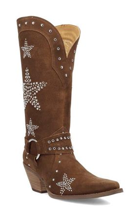 Dingo Lucky Stars Knee High Western Boot in Brown at Nordstrom, Size 9.5