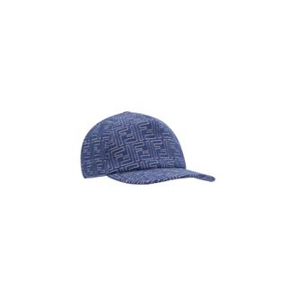 Fendi Denim Baseball Pet - Heren - Petten - Blauw - ONE Size - Denim - Accessoires