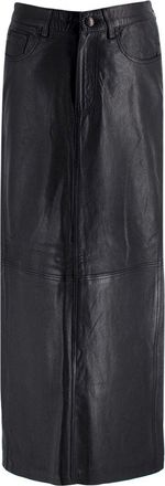 DL1961 DL 1916 Black Leather Lexie Maxi Skirt Size XXS