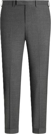Pantaloni Torino Grijze Wollen Op Maat Gemaakte Broek - Heren - Nette broeken - Grijs - L - Wol - Broeken