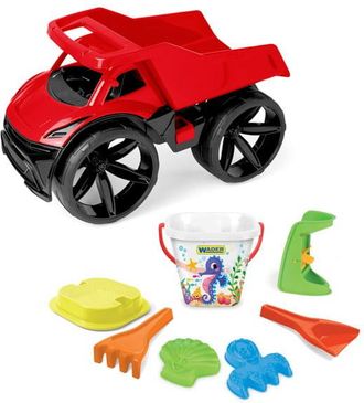 OEM Maximus Volquete Rojo + Juego De Arena De 7 Piezas 64002