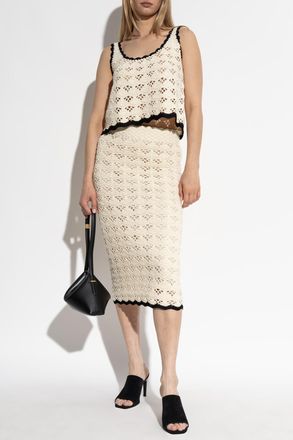 Zimmermann Cotton Skirt, Womens, Cream