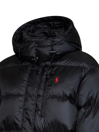 Polo Ralph Lauren Recycled Nylon Hooded Puffer Jacket - Black