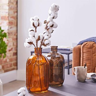 Schneider HOME Vasen-Set, 2-tlg. Annika, in zwei harmonierenden Brauntönen, edel, lackiertes Glas, ca. Ø14 x H26 cm