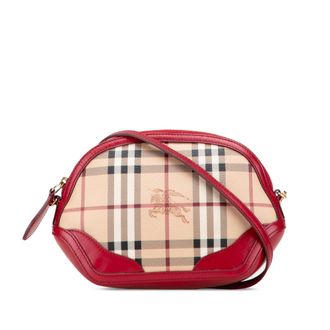 Burberry Tweedegraads Mini Haymarket Check Gecoat Canvas Orchard Crossbody