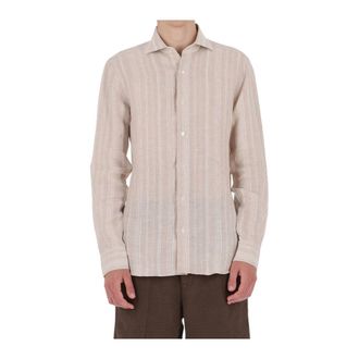 Barba Camicia tramata in lino Dandylilfe - male - Barba - Casual Shirts - Beige - 2XL - Shirts