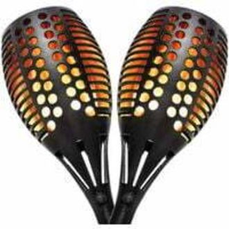 OEM Linternas Solares Para Exteriores, Decoraci&oacute;n De Jard&iacute;n, L&aacute;mpara Solar Impermeable De 96 Led Con Efecto De Llama, Ip65 (2 Unidades) -crezuo