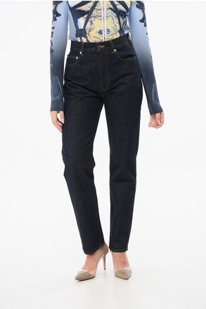 Loulou Studio Straight Leg Jeans with Visible Stitching 17cm size 25