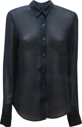 Manuel Ritz Transparent Shirt E - Dames - Overhemden - Blauw - M - Overhemden