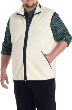 Nautica Big & Tall Mixed Media Vest in Natural at Nordstrom, Size 4X Big