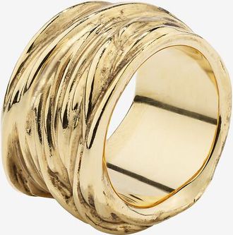 Goossens Paris Texutierter goldener Ring Ariane Large
