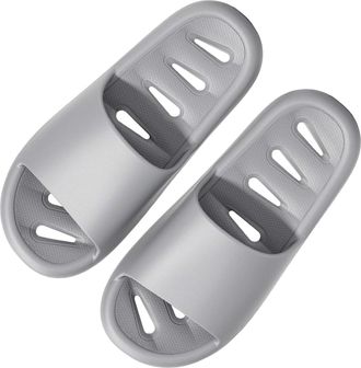 Generic cfpqv Lightweight Bathing Slippers, Womens Cloud Shoes with Drainage Holes, Quick-Drying Bath Slippers, Super Soft Cloud Non-Slip Shower Slippers for 