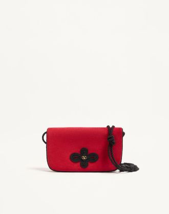 Valentino Garavani Mini Borsa A Spalla Sans Fin In Suede Donna ROSSO UNI