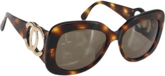 Gucci Pre-owned Accessories, female, Brown, Size: ONE SIZE Pre-owned Plastic Sunglasses