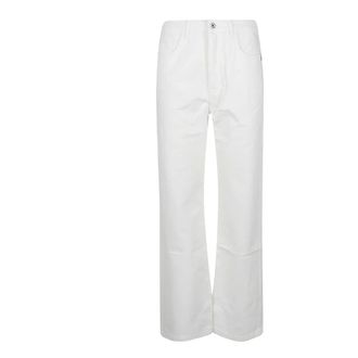 Patrizia Pepe Patrizia Pepe, Wide Jeans, female, White, Size: W27 Wide Leg High-Waist Jeans