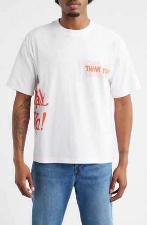 Market Thank You Takeout Bag Graphic T-Shirt in White at Nordstrom, Size Xx-Large