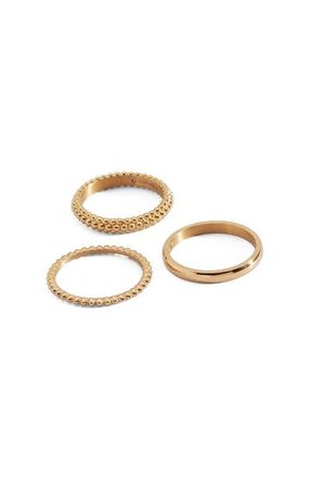 Alex and Ani Textured Stacking Ring Set of 3 in Gold at Nordstrom, Size 7