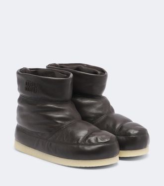 Miu Miu Padded leather ankle boots