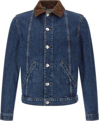 Brunello Cucinelli Blue Shirt Collar Jacket