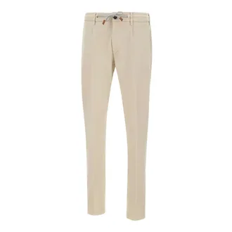Eleventy Slim-fit Trousers, male, Beige, Size: W36 Jogger Pants