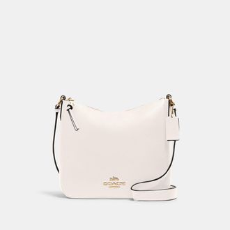 Coach Womens Ellie File Bag in Pebbled Leather - White - One Size