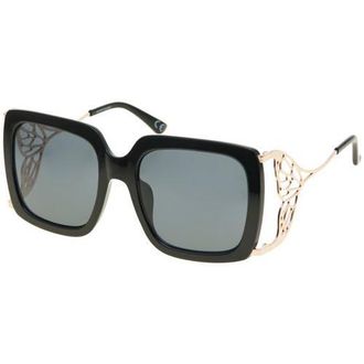 Betsey Johnson Betsy Johnson Smoke Square Ladies Sunglasses 10260844.LTS BLKSMK