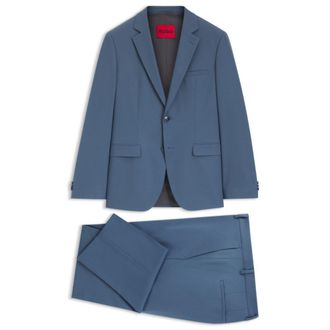 HUGO BOSS Two-piece extra-slim-fit suit in wool-blend poplin