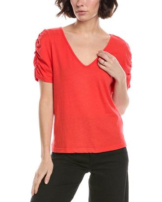 Michael Stars Josie Ruched Sleeve T-Shirt
