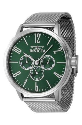 Invicta Specialty Chronograph Mesh Straph Watch, 44mm in Green at Nordstrom Rack