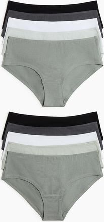 H&M 10er-Pack Baumwollhipster - Grau