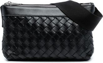 Bottega Veneta Borsa a tracolla Duo in pelle con design Intrecciato 2012-2025 - Nero