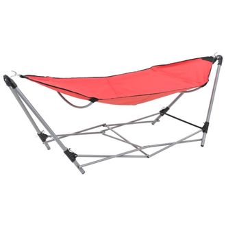 Berkfield Home Hammock with Foldable Stand Red