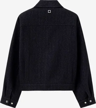 Wooyoungmi Mens Jacket Stretch Wool-Blend Black