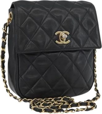 Chanel Pre-owned Vintage Schoudertas - Dames - Vintage Schoudertas - Zwart - ONE Size - Leer - Vintage