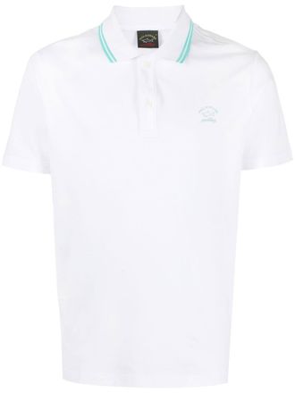 Paul & Shark Poloshirt met logoprint - Wit