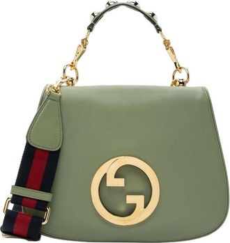 Gucci Green Leather Blondie Medium Shoulder Bag (Authentic Pre-Loved)