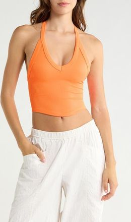 Free People FP Movement All Clear Crop Racerback Tank in Burnin Up at Nordstrom, Size X-Small/small