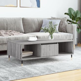 vidaXL Vidaxl - Mesa De Centro Madera De Ingenier&iacute;a Gris Sonoma 104x60x35 Cm