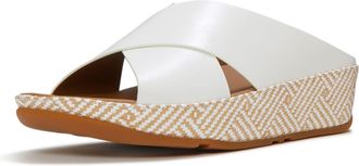 FitFlop Fitflop Lulu Lux Graphic-Weave Leer Dames Urban Wit Sandalen