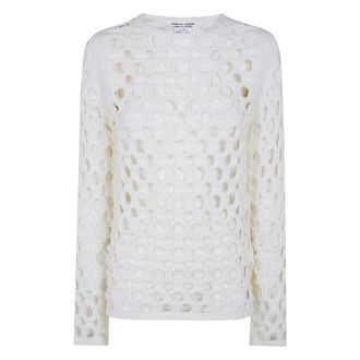 Comme Des Gar&ccedil;ons Round-neck Knitwear - Knitwear - Mujer - Blanco - L