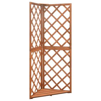 vidaXL Enrejado De Esquina Madera Maciza De Abeto 50x50x145 Cm Vidaxl