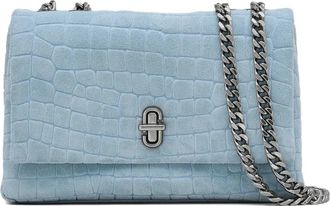 Marc Jacobs The Suede Croc Slim Dual Convertible Shoulder Bag - Dames - Schoudertassen - Blauw - ONE Size - Su&egrave;de - Tassen