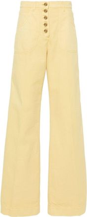 Etro flared-leg cotton jeans - women - Cotton/Cotton - 27 - Yellow