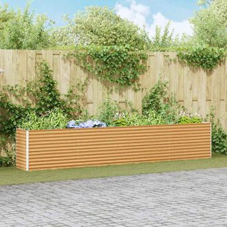 vidaXL Vidaxl Letto Rialzato Da Giardino 390 X 50 X 68 Cm Acciaio