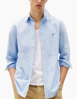Tommy Hilfiger Mens TOMMY HILFIGER Mens Shirts Regular Fit Top - Blue - Size: 44/Regular