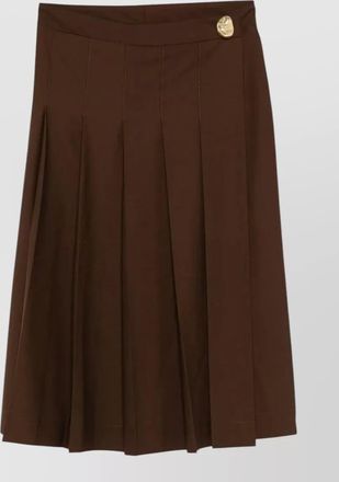 Fabiana Filippi high waist pleated midi skirt button detail